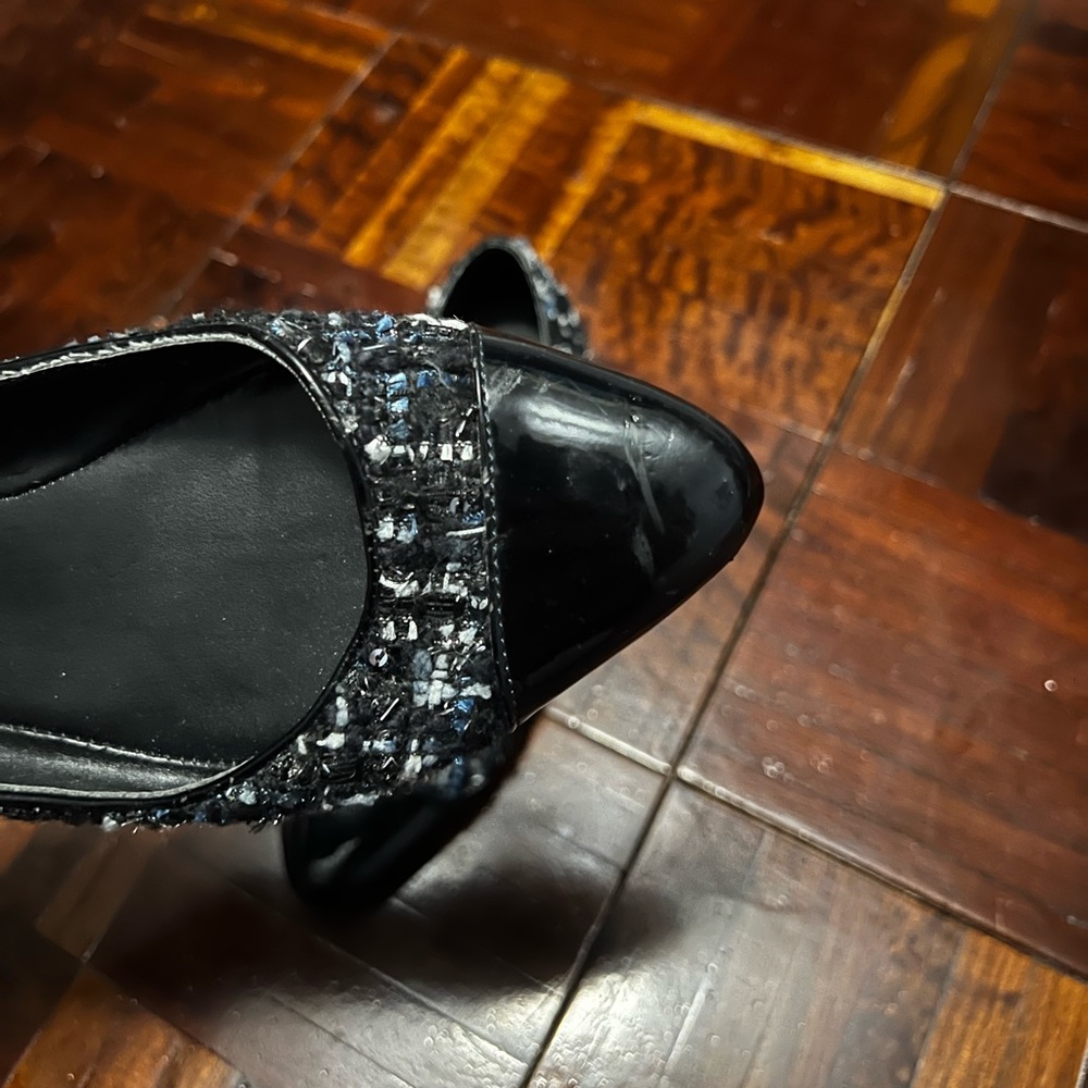 LAST CALL 3/$10 Nine West Sabineo Flats Black & Blue Size 7 FINAL PRICE - Picture 9 of 10